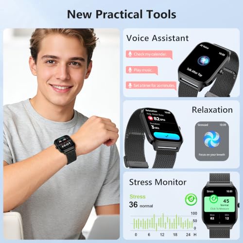 Smart Watch Women Men, 1.85" Lightweight Fitness Tracker - Product Imagery
