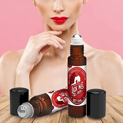 Bargz 10 ml Lick Me All Over Perfume Oil Roll On Bottle Roller, - Product Imagery