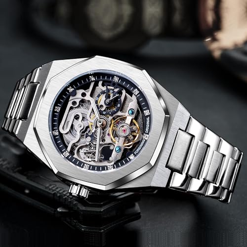 FORSINING Vintage Watch for Men Engraved Automatic Self-Wind - Product Imagery