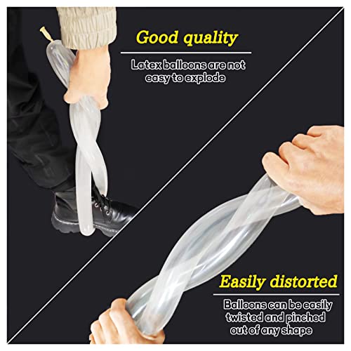 260 Clear Long Balloons for Animals, Thickening Skinny Latex - Product Imagery