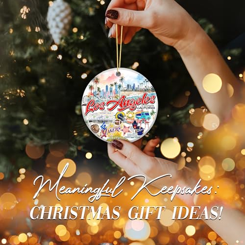 Los Angeles California Christmas Ornament 2025 – City Souvenir - Product Imagery