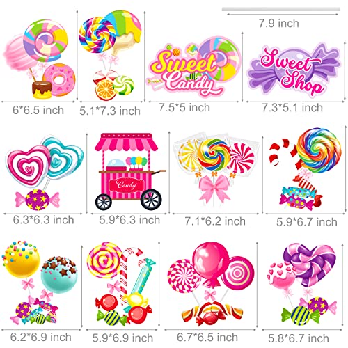 24Pcs Candyland Party Centerpieces Sticks Candyland Lollipop - Product Imagery