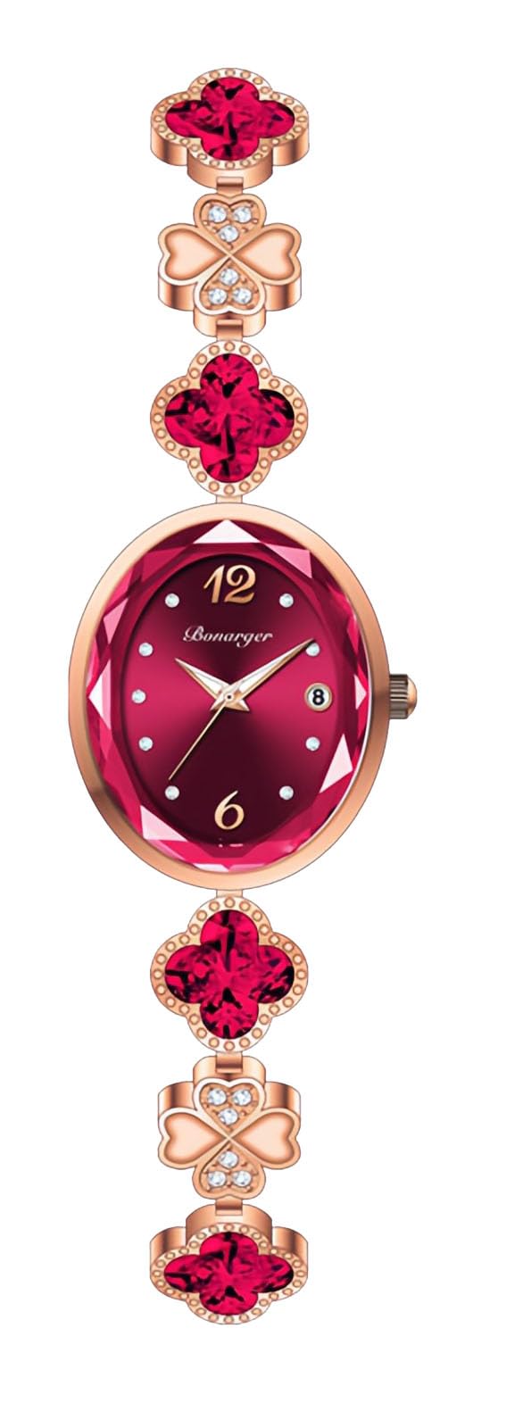 Gosasa Women s Vintage Oval Bracelet Watch Petal Link Quartz - Gosasa Official Imagery - 2