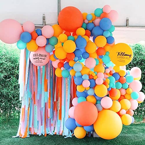 PartyWoo Pastel Crepe Paper Streamers 6 Rolls 492 FT Streamers - Product Imagery