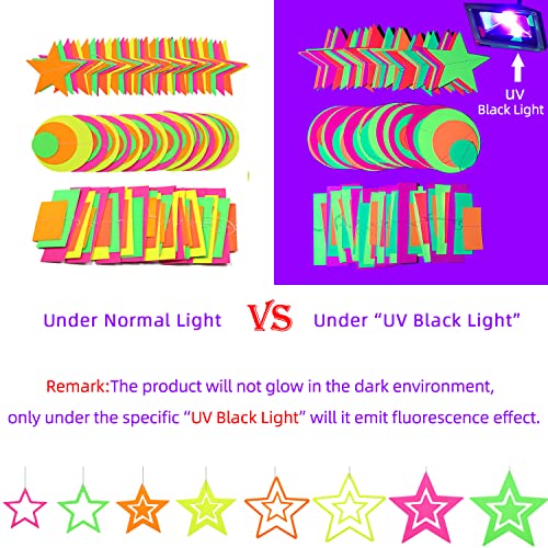 540feet Paper UV Neon Garland Neon Streamers Glow in The Dark - Product Imagery