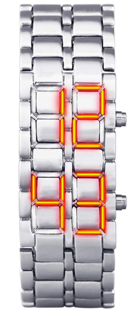 Women's Men's Watches Fashion Novelty Lava Red Blue LED Digital - Product Imagery