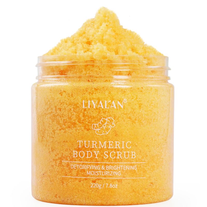 Liyalan Turmeric Body Scrub Moisturizing and Exfoliating Body, Face, Hand, Foot - LIYALAN Official Product View 1