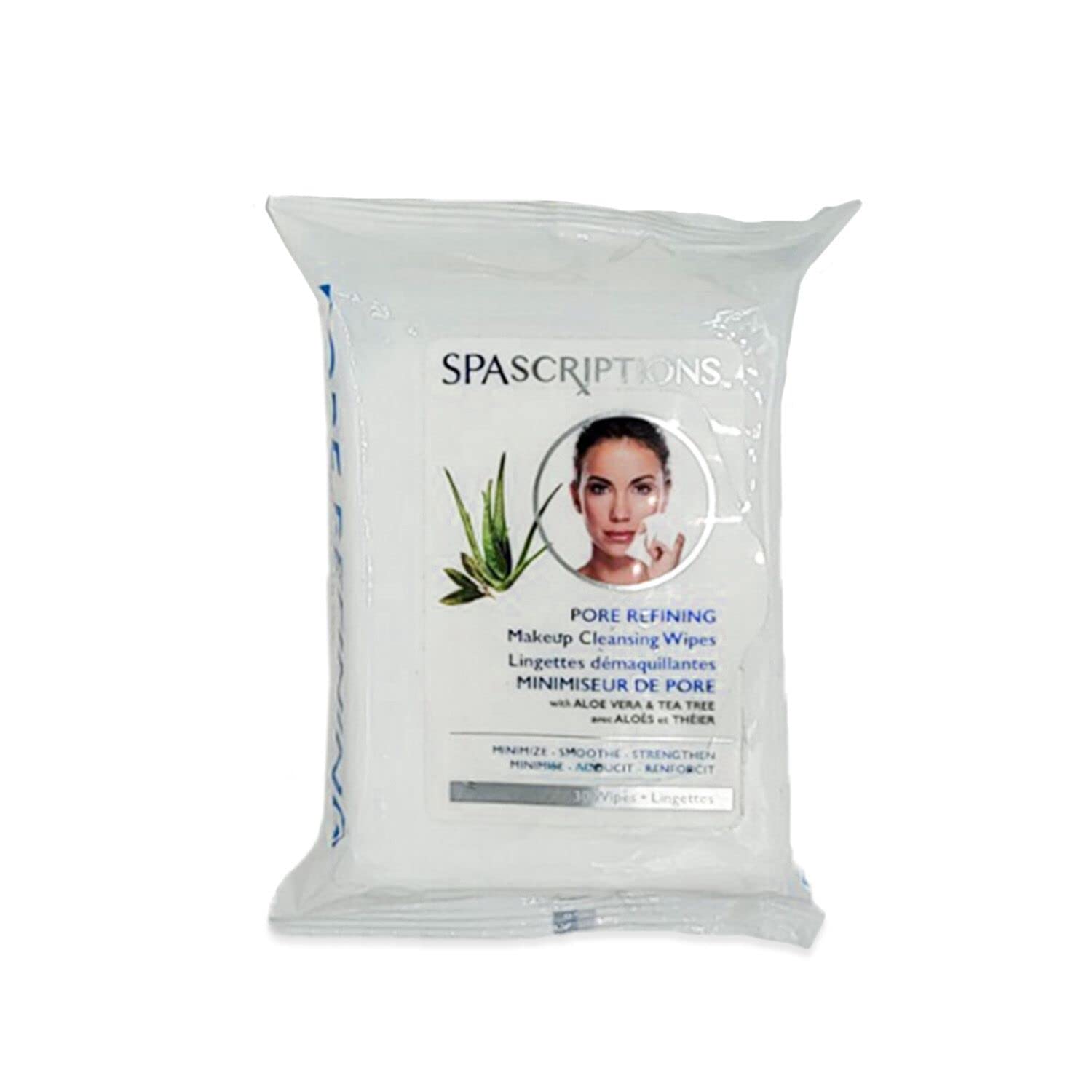 SpaScriptions Makeup Cleansing Wipes 30 CT, Variety 4 pack,02786 - Global Beauty Care