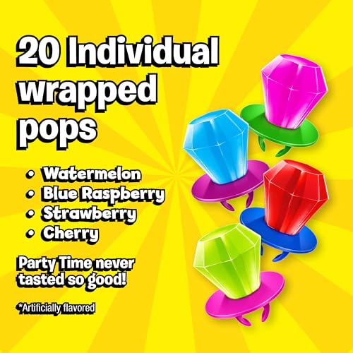 Ring Pop Lollipops - Bulk Candy Individually Wrapped Suckers - Product Imagery