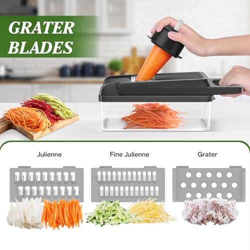 HomeHacks Veggie Chopper Vegetable Cutter, 15 in 1 Kitchen - Product Imagery