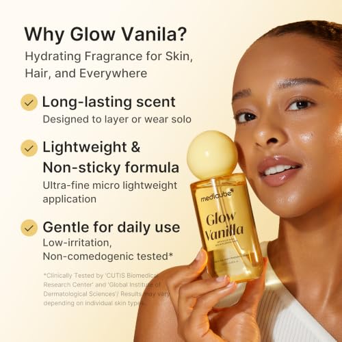 medicube Glow Vanilla Hair & Body Fragrance Mist, 8.45 fl.oz - Product Imagery