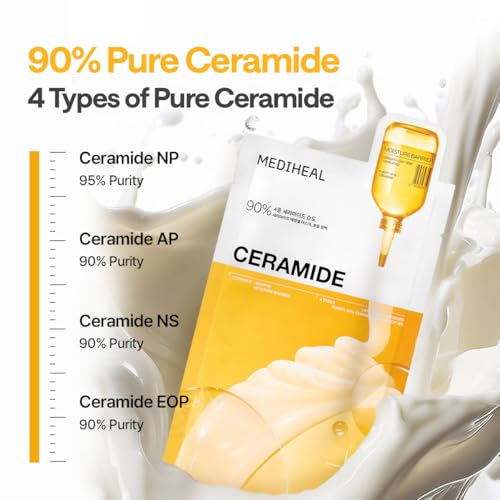MEDIHEAL Ceramide Essential Face Sheet Mask, Moisture Barrier - Product Imagery
