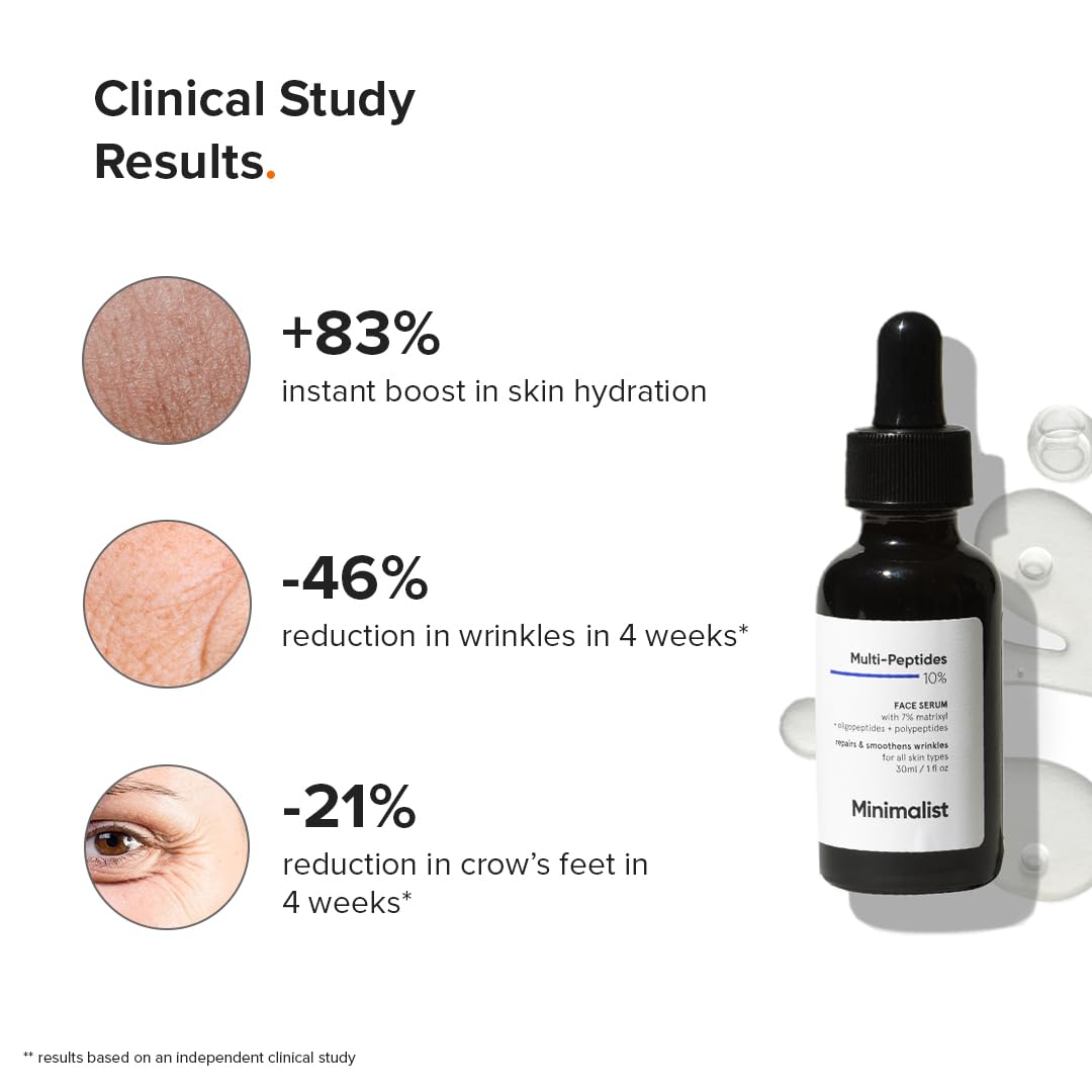 Minimalist Multi Peptide + Hyaluronic Acid Anti Aging Serum for Crow's Feet, - Minimalist Official Product View 4