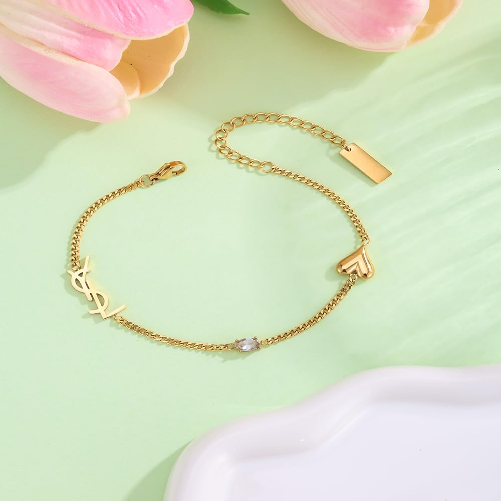 18K Gold Plated bracelet for Women 18K monogram Exquisite - Acicihenn Official Imagery - 4