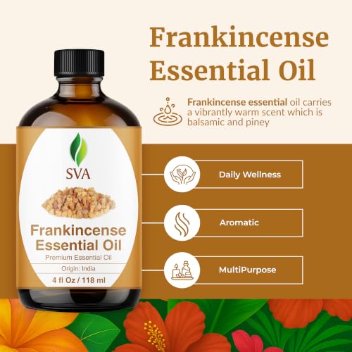 SVA Frankincense Essential Oil with Dropper, 4 Fl Oz (118 ml) - Product Imagery