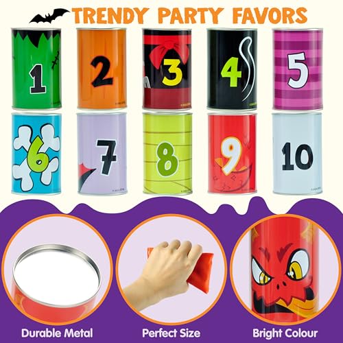 JOYIN 13 Pcs Halloween Carnival Can Bean Bag Toss Games for Kids - Product Imagery
