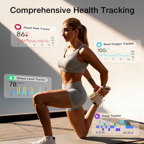 Fitpolo Smart Watch for Women Android & iPhone (2 Bands Sakura - Product Imagery