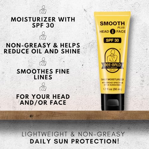 Bee Bald SMOOTH+ Head & Face Sunscreen SPF 30, Scalp - Product Imagery