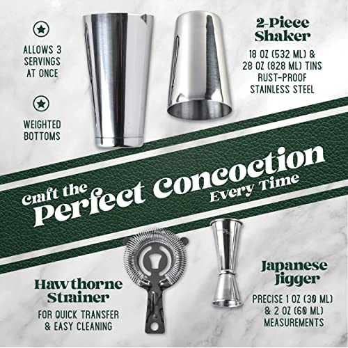 Mixology & Craft Boston Shaker Set with Weighted Martini Shakers - Product Imagery