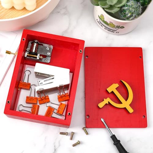 Funny Office Desk Music Box, Hand Crank Gag Gift for Coworkers - Product Imagery