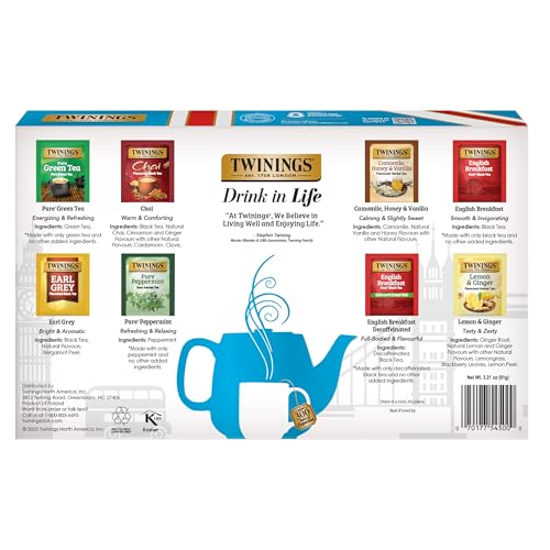 Twinings Classic Tea Collection Gift Box, 48 Tea Bags (1 Pack) - Product Imagery
