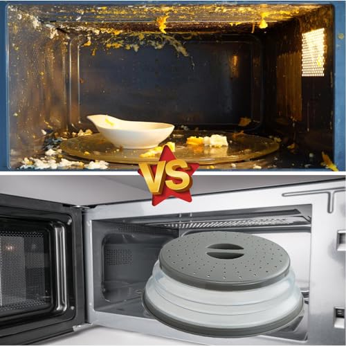 Microwave Splatter Cover Vented for Food, Splatter Guard & - Product Imagery