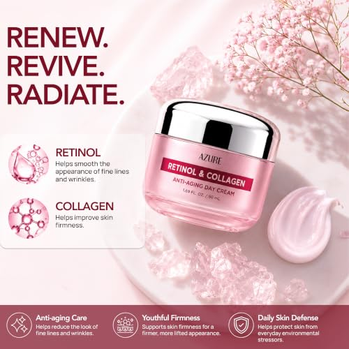 Retinol & Collagen Anti Aging Face Cream, Korean Skin Care, 1.69 - Product Imagery