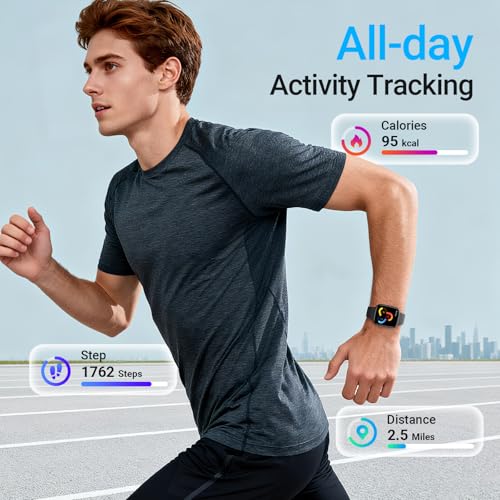 Fitpolo Smart Watch, 1.85" AMOLED Fitness Tracker with Bluetooth - Product Imagery