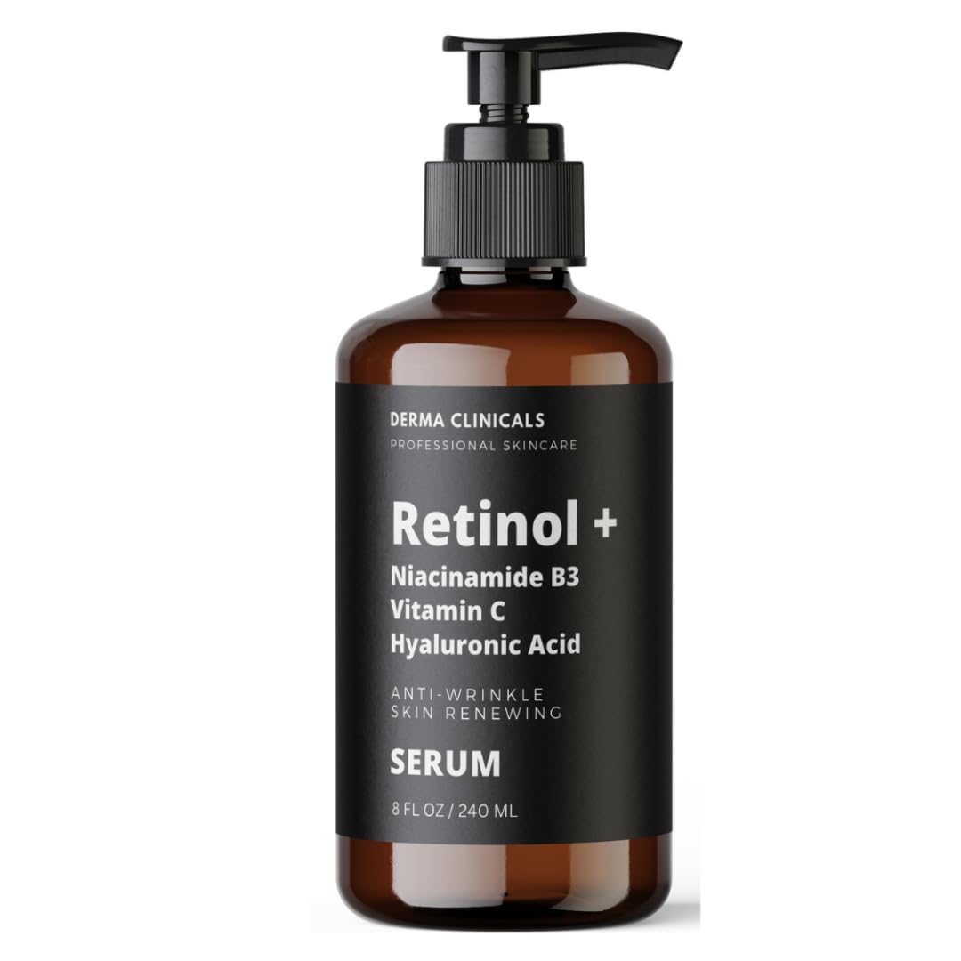 Retinol Niacinamide B3 Vitamin C Hyaluronic Acid Serum Anti - DERMA CLINICALS Official Imagery - 2