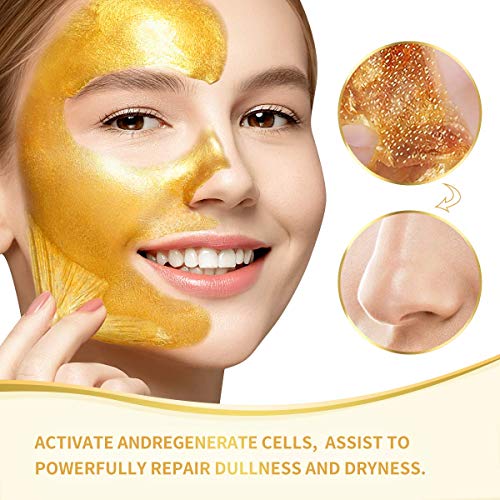 24k Gold Peel off Face Mask Blackhead Remover Mask Gold Facial - Product Imagery