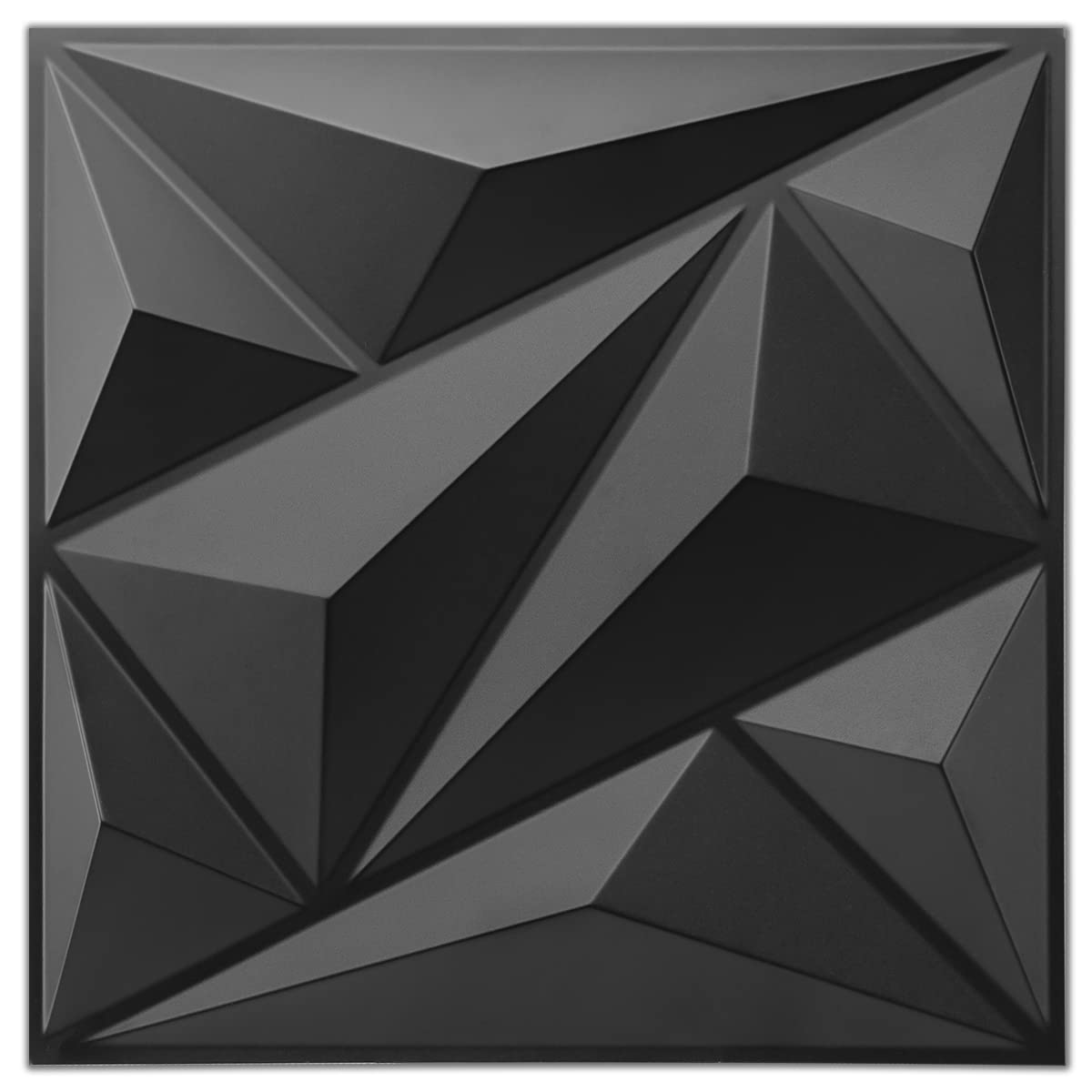33 Pack 3D Wall Panels Diamond Black 12 x12 - Art3dwallpanels Official Imagery - 1
