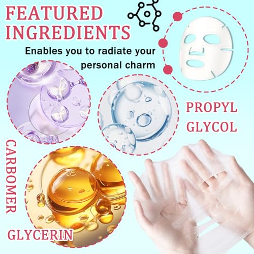 10PCS Face Sheet Mask Skin Care,Hydrating Face Sheets Masks Bulk - Product Imagery