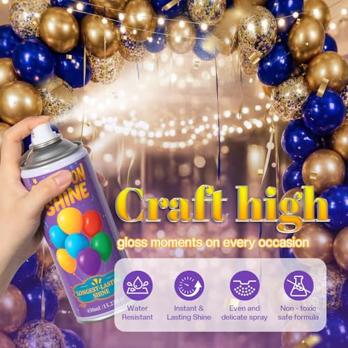 Balloon Shine Spray for Party : 15 oz Balloons Spray Silicone - Product Imagery