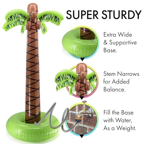 Super Sturdy Inflatable Palm Tree | 6 Ft Tall Giant Artificial - Product Imagery