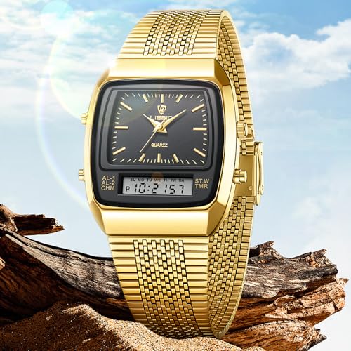 Unisex Men Women Simple Dual Display Dual Movement Analog Quartz - Product Imagery