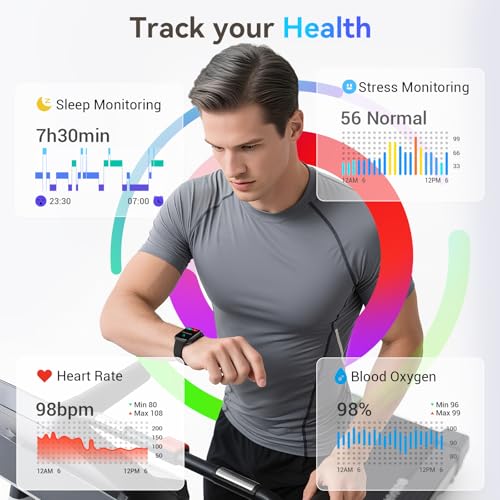 Smart Watch for Men/Women, Answer/Make Call, 1.85" AMOLED - Product Imagery