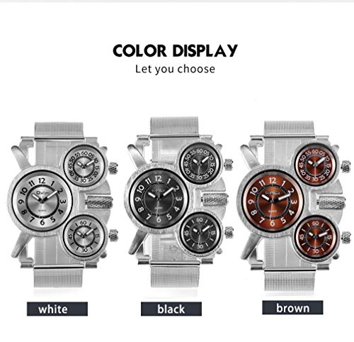 Oulm Military Watches with Three Movt Design and Stainless Steel - Product Imagery