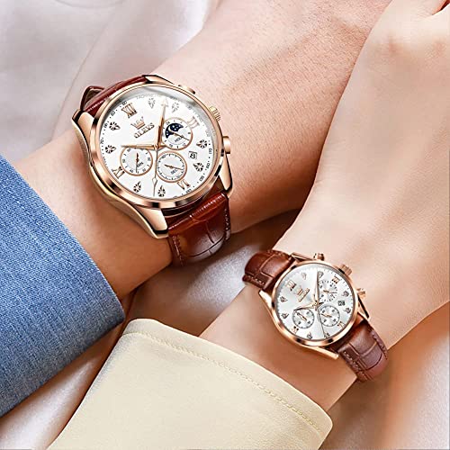 OLEVS Valentines Couple Pair Watches His and Her Couple Set - Product Imagery