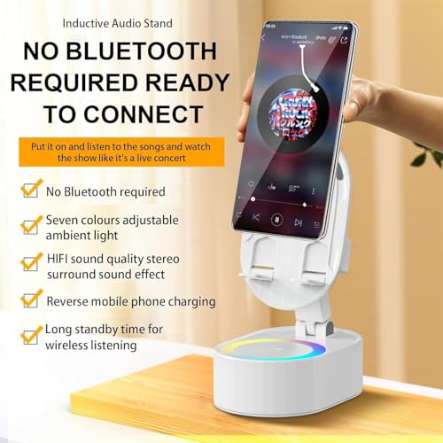 AKLLCCR Wireless Induction Audio Bluetooth Speaker 5in1 Phone - Product Imagery