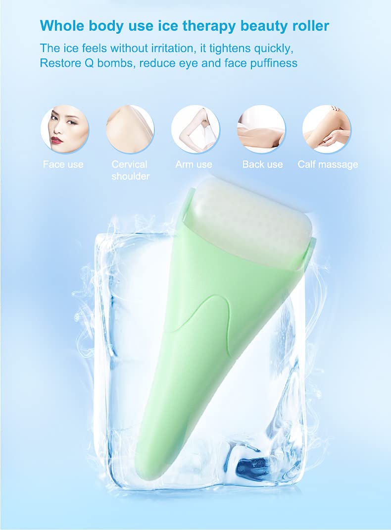 FUANKANG Ice Roller for Face and Gua Sha Facial Tools,Reduce Wrinkles Puffiness Migraine Pain Relief,Skin Care Products