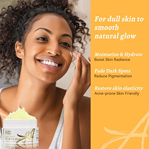 ANAI RUI Turmeric Face Cream with Vitamin C, 1.76 OZ - Product Imagery