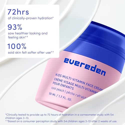Evereden Kids Multi-Vitamin Face Wash & Cream Set, Vegan, Peach, - Product Imagery