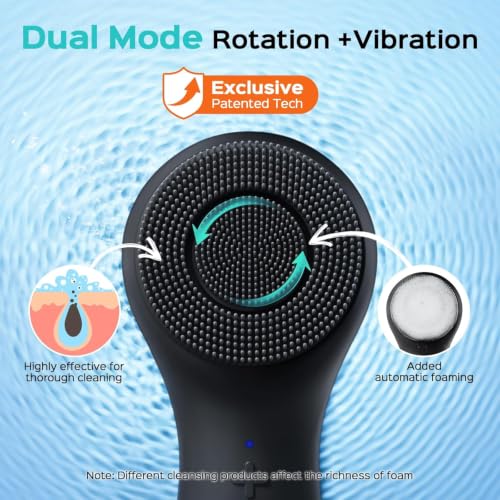 COSLUS FBS03 Face Scrubber Facial Cleansing Brush, Patented - Product Imagery