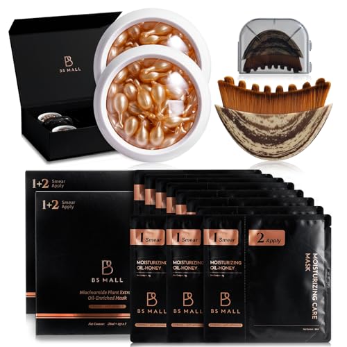 BS-MALL 2 Niacinamide Facial Mask + 2 Fullerene Placenta Essence - Product Imagery