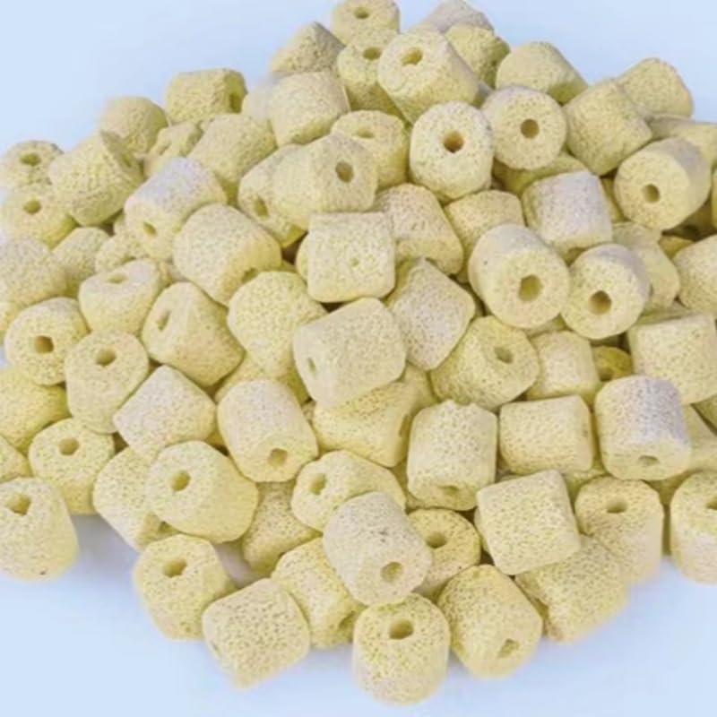 CIELONI 2500g aquarium bio filter media with ceramic rings for sump filters, 5.5lb of natural biological filtration media