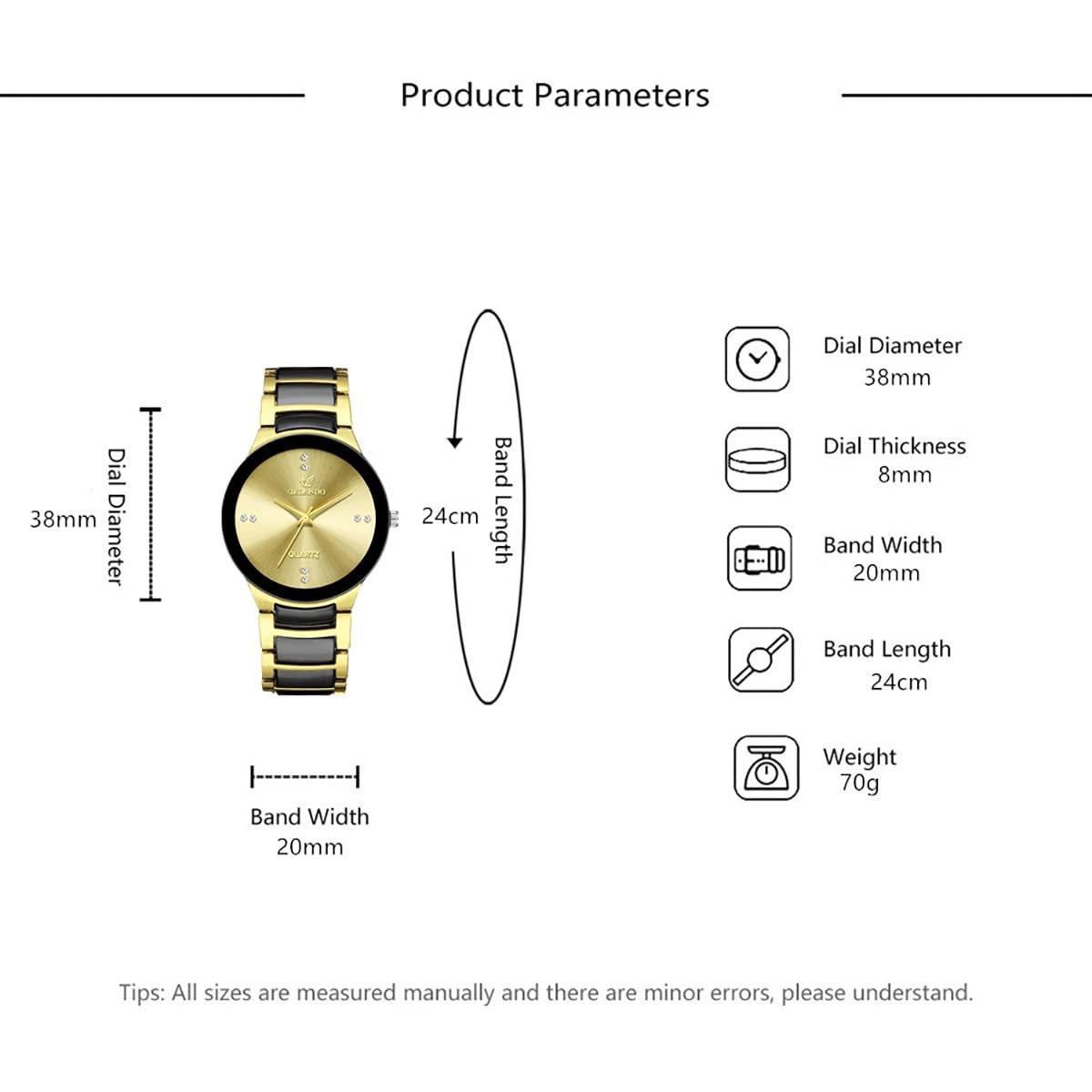 ADSBIAOYE Men and Women Wrist Watches Ultra Thin Minimalist - ADSBIAOYE Official Imagery - 7