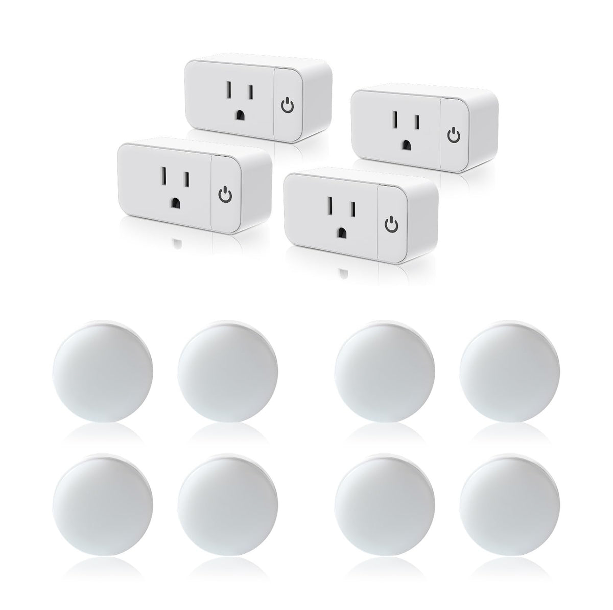 4pcs Smart Plug Mini Bundle with 8pcs 4Color Night Light - junlit Official Imagery - 2