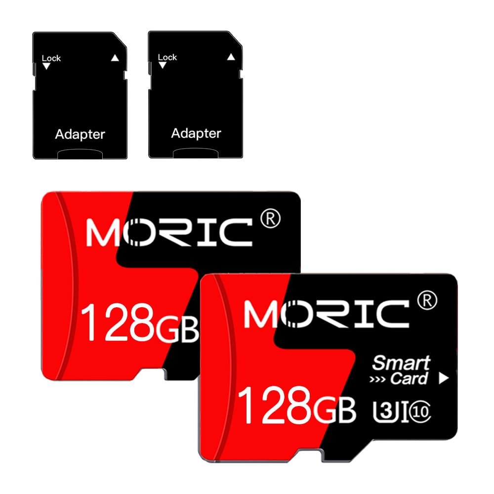 2 Pack 128GB Micro SD Card with Adapter High Speed Memory Card,C10 A1 TF Card for Camera/Dash Cam/Smartphone/Tablet/Drone（128GB*2