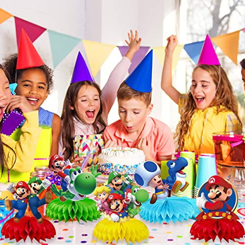 Honeycomb Centerpiece Super Brother Themed Party Supplies - Product Imagery