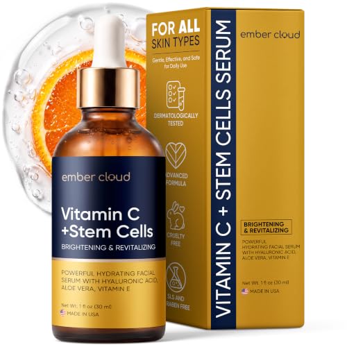 Vitamin C Serum for Face with Stem Cells & Hyaluronic Acid 1 Oz - Product Imagery